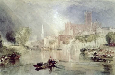 Catedral de Worcester y río Severn