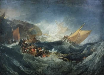 Naufragio de un buque de transporte, c.1810 (óleo sobre lienzo)