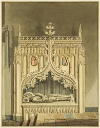 Monumento de Berkeley junto a los escalones del altar de San Marcos