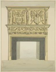 Chimenea en la antigua residencia de Sir John Knight, Temple Street