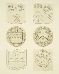 Escudos de armas en lápidas