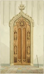 Puertas hechas por Clarke, a cada lado del altar de St Mark