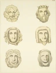 Piedras de bóveda (jefes) en el techo de Redcliffe Church