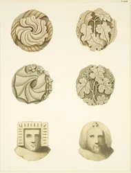 Piedras de bóveda en el techo de la Iglesia de Redcliffe