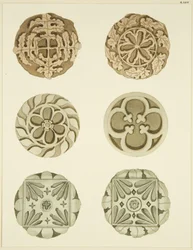 Piedras de bóveda (jefes) en el techo de St Mary Redcliffe