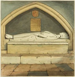 Monumento de Robert, Conde de Gloucester, en el pasillo sur de St James