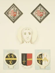 Vitrales, escudos y blasones en la Iglesia de San Pedro
