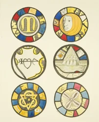 Vidrieras en las ventanas norte y este, transepto norte de St Mary Redcliffe