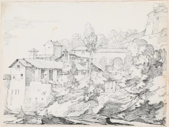Edificios italianos en una ladera