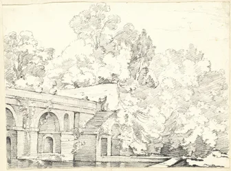 El estanque de peces en Villa Madama