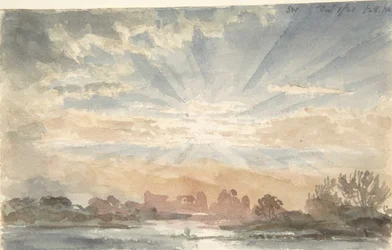 Paisaje con sol naciente, 1 de diciembre de 1828, 8:30 a.m.