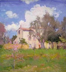 The Cottage Garden (óleo sobre lienzo)