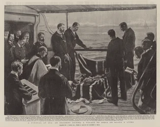 Un funeral en el mar, un incidente durante un viaje a la India a bordo de un transatlántico