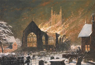 Iglesia de Croydon en llamas, 5 de enero