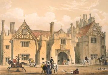Práctica de justa, Compton Wynyates, Warwick, mediados del siglo XVII