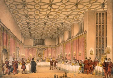 La cámara, Hampton Court, pub. 1838