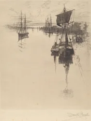 Debajo del puente Chestnut St., Filadelfia, 1884