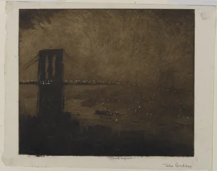 Puente de Brooklyn de noche, 1922