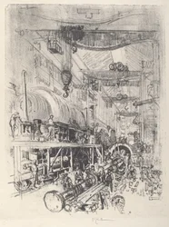 Fabricando un motor de turbina, 1917