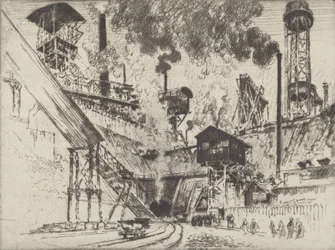 Boca de la mina, Ruhrort cerca de Oberhausen, 1910