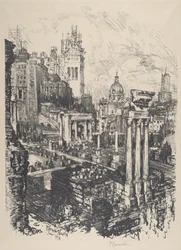 Roma Antigua y Nueva, Monumento a Víctor Manuel, 1911