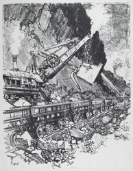 Excavadora de Vapor en el Corte de Bas Obispo