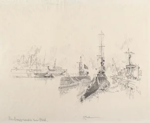 Submarinos en puerto