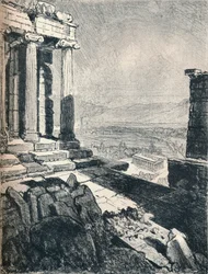 Templo de Teseo desde la Acrópolis, c1913