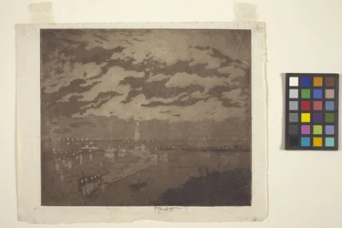 La bahía, Nueva York (aguatinta)
