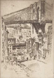 Los puentes, desde Brooklyn, 1921