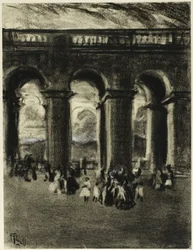 El patio del palacio, Madrid