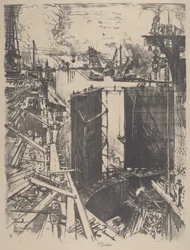 La puerta de guardia, esclusa de Gatun