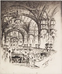 El Salón de Hierro, Estación de Pensilvania, Nueva York, 1919