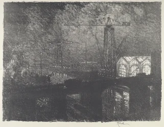 Las tiendas de noche, cambio de turnos, 1916