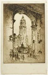 El Woolworth a través del arco