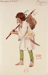 Traje para el personaje de la Húngara en La condenación de Fausto de Hector Berlioz, boceto de Joseph Porphyre Pinchon (1871-1953)