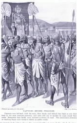 Cautivos ante el Faraón, c.1920 (litografía)