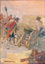 Clive disparó uno de los cañones él mismo, c1908, c1920