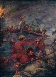 Así Cien Hombres Mantuvieron a Raya a Tres Mil Salvajes, c1908, c1920