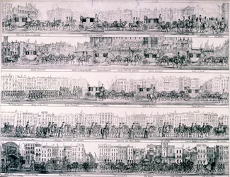 El progreso de la Reina Victoria por Londres, 1837