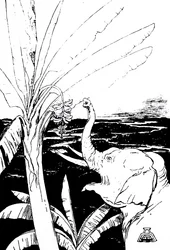 Ilustración de un elefante por Kipling
