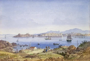 Corfú desde la Isla de Vido, c.1845
