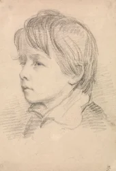 Boceto del hermano del artista, el capitán Michael Atwell Slater