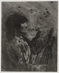 Hombre tocando la gaita, , impreso por Sigmund Abeles y Edmond Casarella