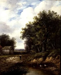 El camino junto al estanque