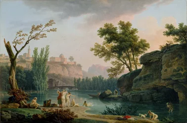 Atardeceres de verano, paisaje italiano.