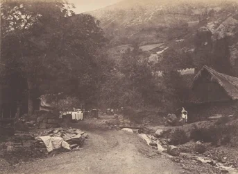 Pueblo de Montaubant visto desde Luchon, 1853