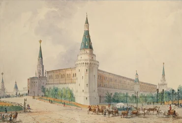 La Plaza de la Resurrección y el Jardín Alexander en Moscú