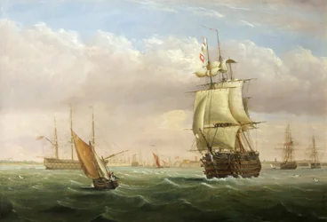 Entrada al puerto con barcos