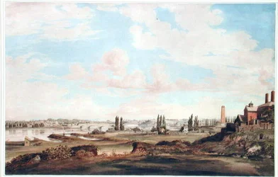 Vista de Filadelfia y el río Schuylkill, c.1816